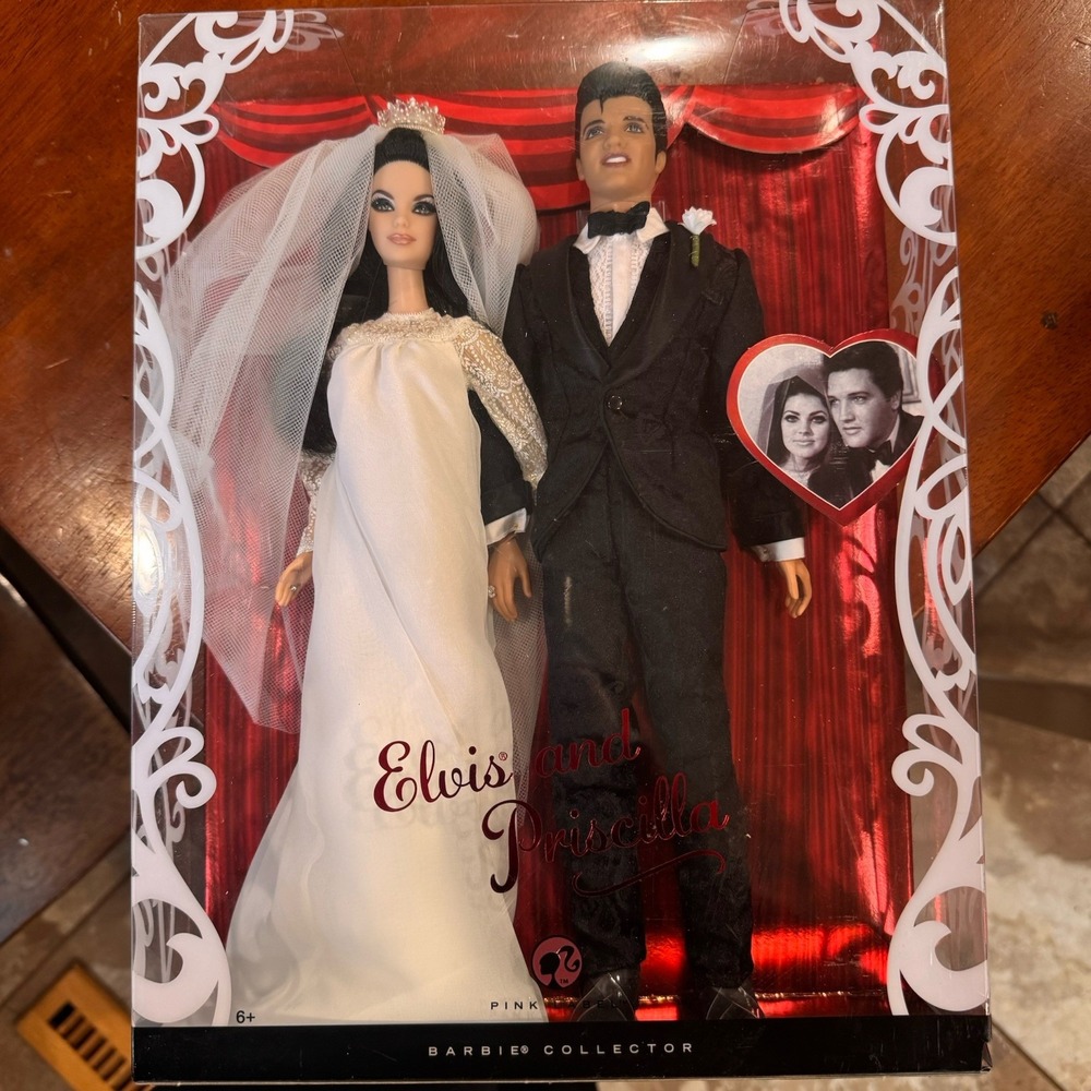 Mattel Barbie Collector Elvis & Priscilla Presley Wedding Doll Set NIB